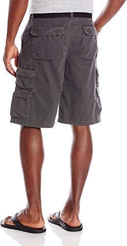 Wrangler Authentics mens Premium Twill cargo shorts, Anthracite Twill, 34 US