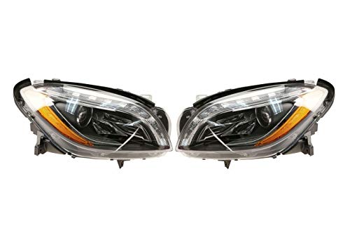 Left & Right Genuine Bi-Xenon Headlights Lamps Pair Set For MB W166 ML250 ML350