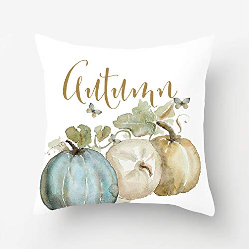 PSDWETS Autumn Decorations Pumpkin Pillow Covers Set of 4 Fall Decor Grateful Thanksgiving Throw Pillow Covers Cushion Cover 18 X 18