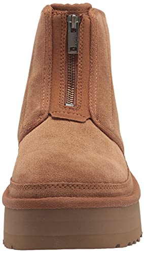 UGG Women's Neumel Platform Zip Fashion Boot, Chestnut, 8