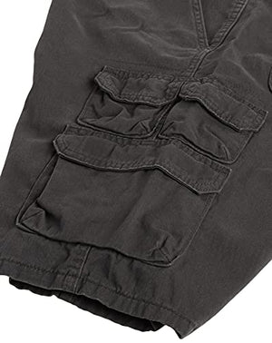 Wrangler Authentics mens Premium Twill cargo shorts, Anthracite Twill, 34 US