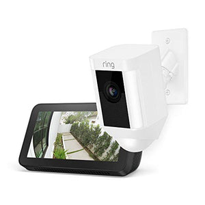 Ring Spotlight Cam Mount (White) with Echo Show 5 (Charcoal)