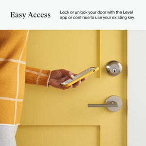 Level Bolt Smart Lock - Smart Deadbolt that Works with Your Existing Lock for Keyless Lock Entry, App-Enabled Bluetooth Lock with Smartphone Access, Compatible with Apple HomeKit