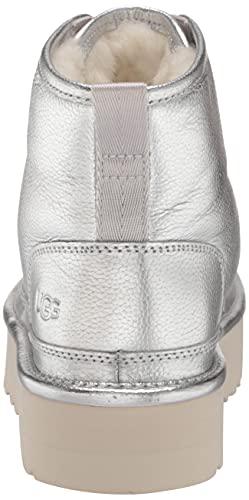 UGG Women's Neumel Platform Zip Shine Fashion Boot, Silver Metallic, 8