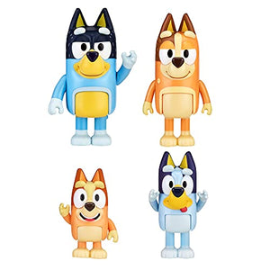 Bluey Bluey & Family Figure 4-Pack, Bingo, Bandit & Chilli - New Expressions