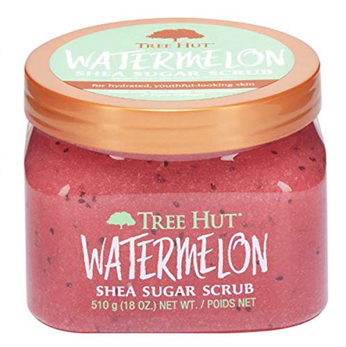 Tree Hut Watermelon Shea Sugar Scrub 18 Oz! Formulated With Watermelon, Certified Shea Butter And Collagen! Exfoliating Body Scrub That Leaves Skin Feeling Soft & Smooth! (Watermelon Scrub)