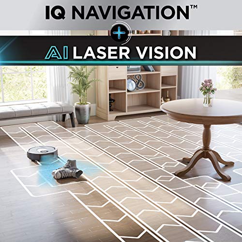 Shark RV2001 AI Robot Vacuum with LIDAR Navigation, Home Mapping, Perfect for Pet Hair, Works with Alexa, Wi-Fi Connected, Gray/Silver