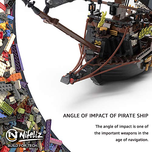 Nifeliz Black Hawk Pirates Ship Model Building Blocks Kits - Construction Set to Build, Model Set and Assembly Toy for Teens and Adult,Makes a Great Gift for People who Like Creative Play (1352Pcs)