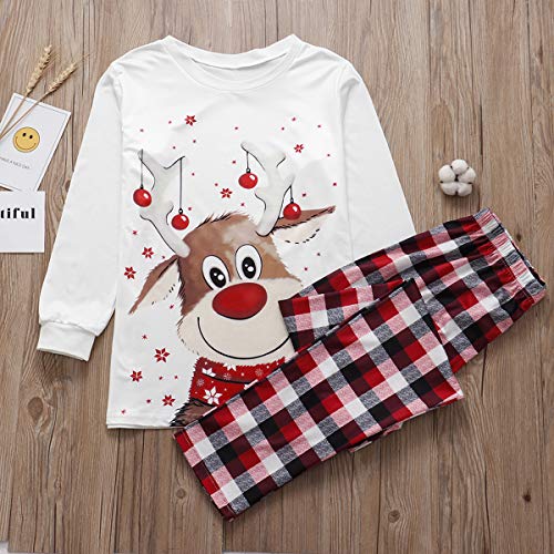 Family Matching Christmas Pajamas Set, Cute Elk Sleepwear for Boys Girls Dad Mum (Dad, Large, l)