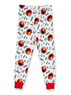 Sesame Street Elmo Pajamas, Toddler 2 Piece Pajama Set with Slippers, 100% Cotton, Toddler Size 2T to 5T (Red, 3T)