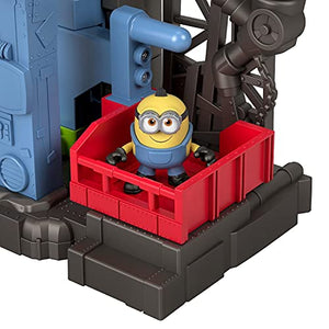 Imaginext Minions The Rise of Gru Gadget Lair Playset with Minion Otto Figure and Toy Rocket for Preschool Kids Ages 3 and Up