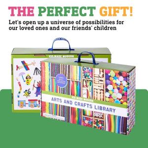 Kid Made Modern - Arts and Crafts Supply Library - 1000+ Piece Collection - DIY Kids Crafts - Bulk Craft Set - Create Your Own Art - Includes Art Supplies and Reusable Storage Box - Ages 8+