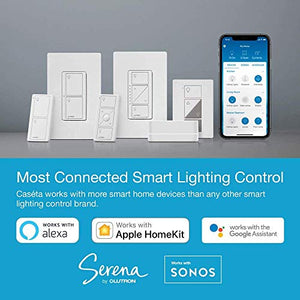 Lutron Caseta Deluxe Smart Switch Kit | Works with Alexa, Apple HomeKit, and the Google Assistant | P-BDG-PKG2WS-WH | White