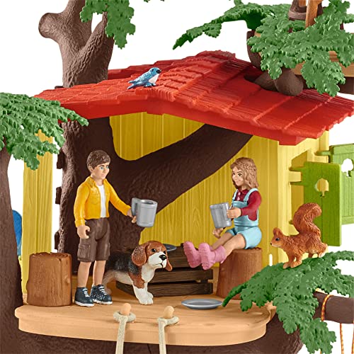 Schleich Farm World, Farm Animal Gifts for Kids, Adventure Tree House with Animal Figurines and Accessories 28-Piece Set, Ages 3+