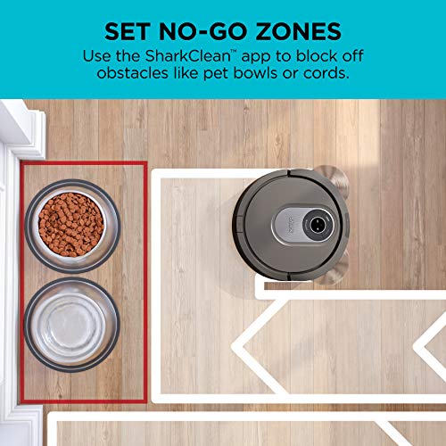 Shark RV2001 AI Robot Vacuum with LIDAR Navigation, Home Mapping, Perfect for Pet Hair, Works with Alexa, Wi-Fi Connected, Gray/Silver