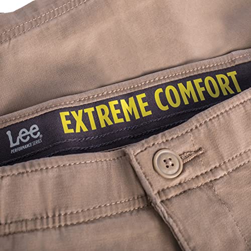 Lee mens Performance Series Extreme Comfort athletic shorts, Original Khaki, 36 US