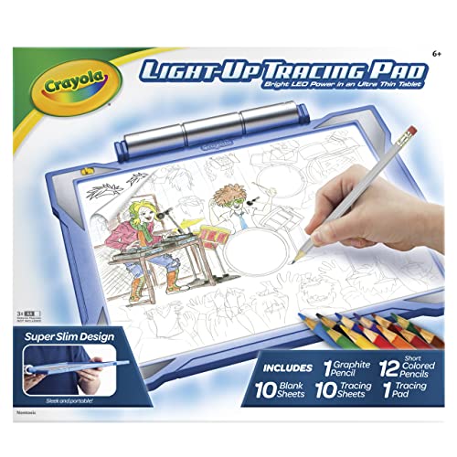 Crayola Light Up Tracing Pad Blue, Drawing Projector for Kids, Gift for Boys & Girls, Toys, Ages 6+