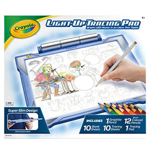 Crayola Light Up Tracing Pad Blue, Drawing Projector for Kids, Gift for Boys & Girls, Toys, Ages 6+