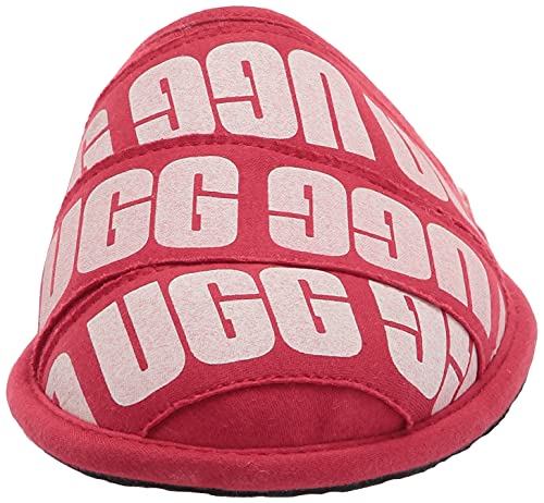 UGG Men's Scuff Graphic Band Slipper, Samba RED, 11