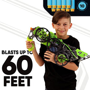 K'NEX Cyber-X C10 Crypto Crank with Motor - Blasts up to 60 ft - 383 Pieces, 6 Builds, Targets, 10 Darts - Great Gift Kids 8+