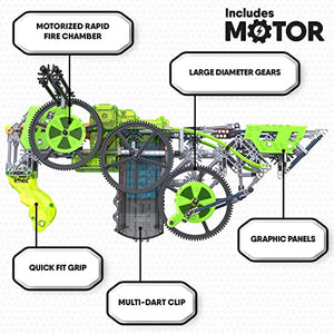 K'NEX Cyber-X C10 Crypto Crank with Motor - Blasts up to 60 ft - 383 Pieces, 6 Builds, Targets, 10 Darts - Great Gift Kids 8+