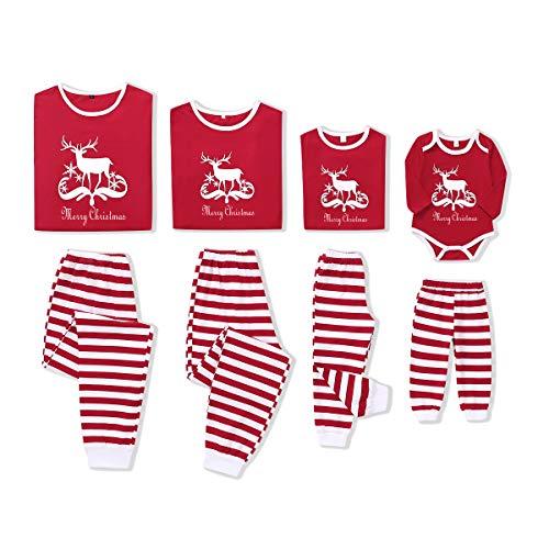 Matching Family Pajamas Christmas Pjs Sets Holiday Sleepwear Outfits Cute Pjs Pants 2 PCs Couple Christmas Pajamas for Women, Size Small