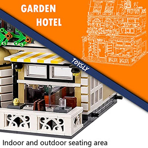 TOYSLY Garden Hotel Street MOC Building Blocks Toy, Towns Series Kits, Collectible Play Model Set and Building City Toys for Kids and Teens (1316 Pieces)