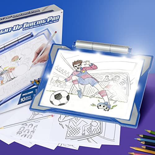 Crayola Light Up Tracing Pad Blue, Drawing Projector for Kids, Gift for Boys & Girls, Toys, Ages 6+