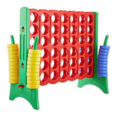 Amazon Basics Giant 4-In-A-Row, 4-To-Score Premium Plastic Game Set