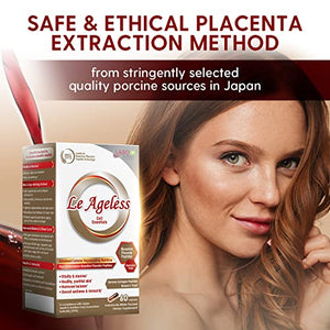 LABO Nutrition Le Ageless – Placenta Cell Rejuvenating Therapy from Japan – Enhanced with Collagen Peptide and Brewer’s Yeast to Supports Immune Health, Skin Regeneration, Anti-Aging – 60 Capsules