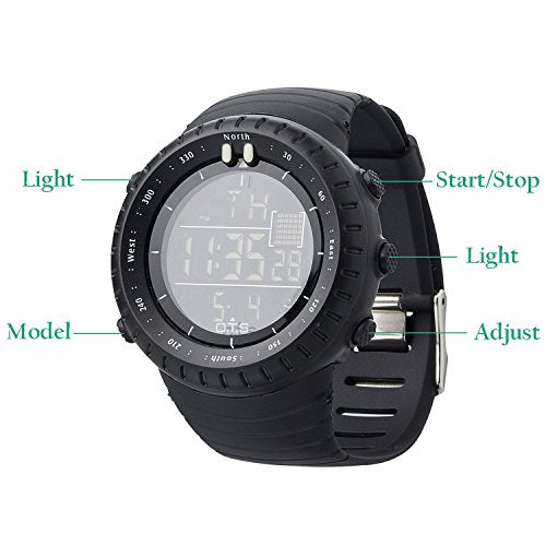 PALADA Men's Digital Sports Watch Waterproof Tactical Watch with LED Backlight Watch for Men