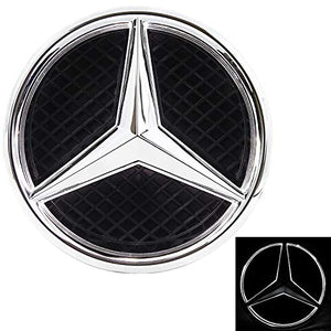 LED Emblem for 2011-2018, Front Car Grille Badge, Illuminated Logo Hood Star DRL, White Light - Drive Brighter (White, not Transparent Grid)