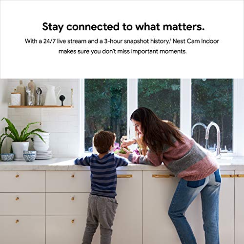 Google Nest Cam Indoor - 1st Generation - Wired Indoor Camera - Control with Your Phone and Get Mobile Alerts - Surveillance Camera with 24/7 Live Video and Night Vision